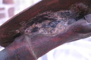 Bad welding from previous restoration attempt